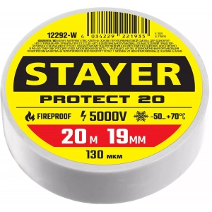 Изолента ПВХ на карточке Protect-20 STAYER 12292-W